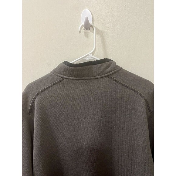 Columbia Men's LG Gray Soft Sweater Knit Fleece Lined Long Sleeve 1/4 Zip Shirt - Picture 6 of 10